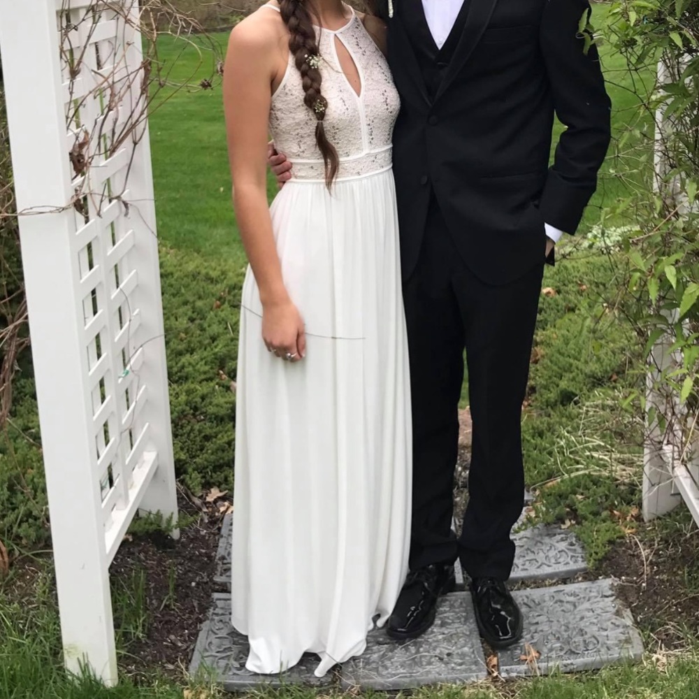 Cream White Prom Dress